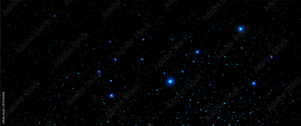 Space background with realistic nebula and shining stars vector