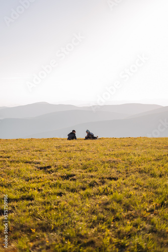 landscape in the mountains in the morning