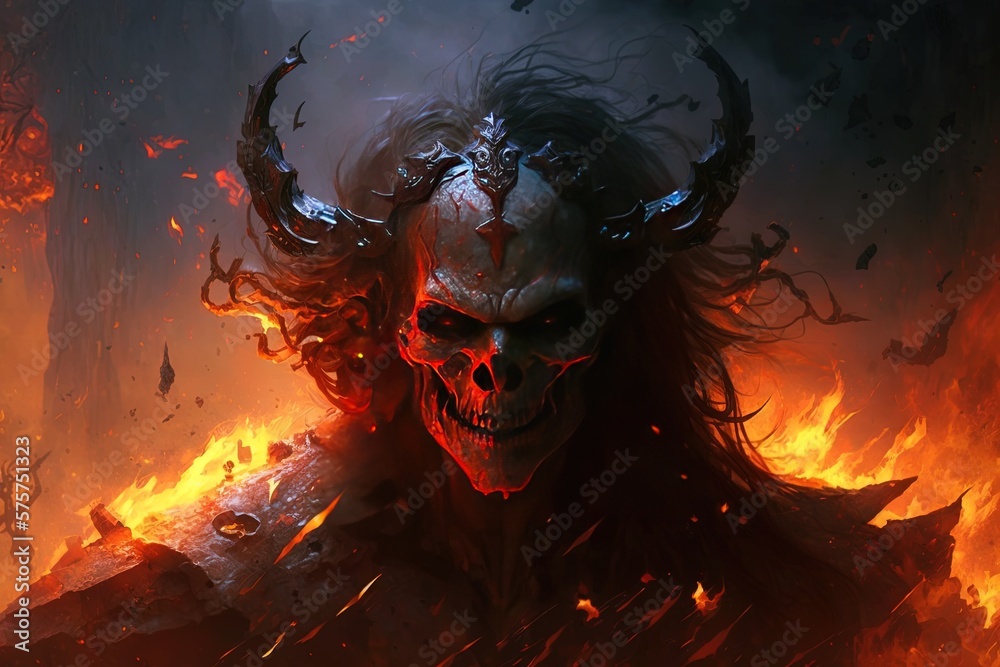 Fallen Souls in Firestorm – Morbidly Capturing a Demonic Realm Generative AI