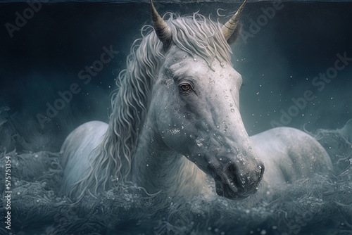 Frozen in Time: Capturing the Essence of a Mystical Unicorn Generative AI © pngking