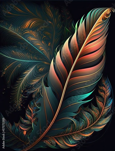 Eclectic style illustration combining cultural and artistic impressions. Nature inspired and focusing on organic elements. Isolated on a black background.