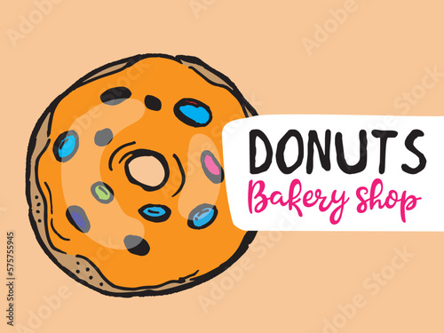 Donut. Vector Illustration.