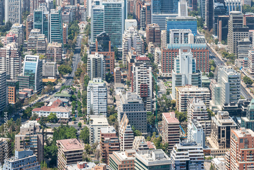 Santiago  Chile urban skyline and cityscape