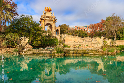 Cascada Monumental fountain in Ciutadella park in Barcelona, Spain photo
