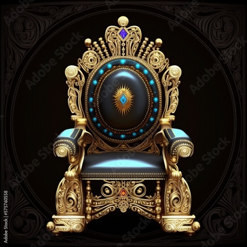illustration, throne of games for the king of the kingdom luxurious, generative ai