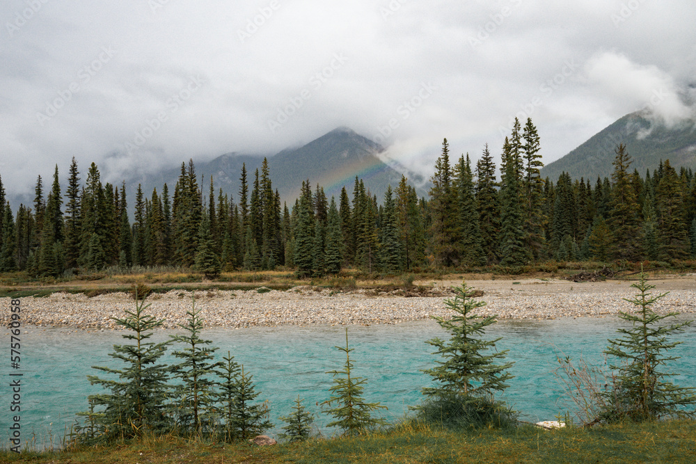 Moody river in Banff national park, Canada with stunning turquoise water Moody river in Banff national park, Canada with stunning turquoise water