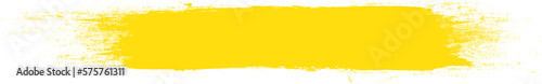 Yellow brush stroke isolated on background. Paint brush stroke vector for ink paint, grunge design element, dirt banner, watercolor design, dirty texture. Trendy brush stroke, vector illustration