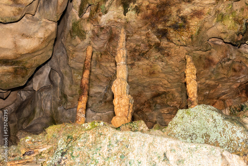 Saint Beatus caves near Interlaken at the lake of Thun in Switzerland photo