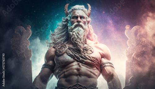 Freyr the god of male virility and good weather  - German gods - Mythologies - Generative AI photo