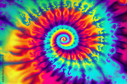 Tie die pattern with vibrant colours  hippy fabric pattern