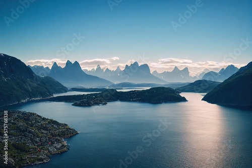 Breathtaking view of Sunnylvsfjorden fjord © Diego