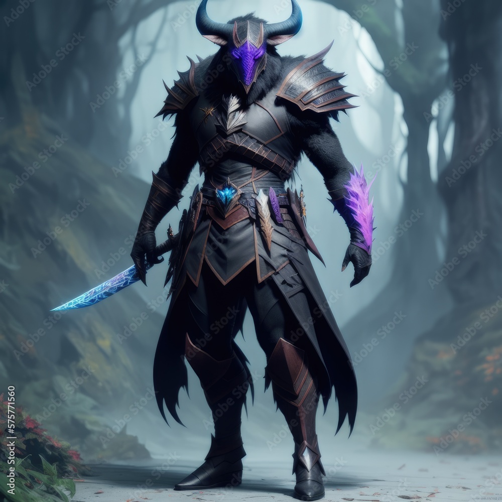 Fototapeta premium Creature - Animal - Fantasy - Stylized - Game Character - Animal Hero - Warrior