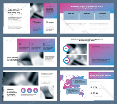 Powerpoint, google and keynote presentation slides template design.