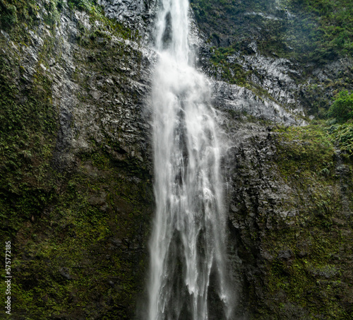 The Hanakapiai Falls in Kauai  Hawaii