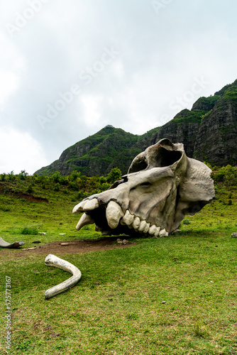 Shot of the prop piece from the King Kong movie at the Kualoa Ranch in Hawaii photo