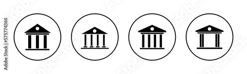 Bank icon vector for web and mobile app. Bank sign and symbol, museum, university