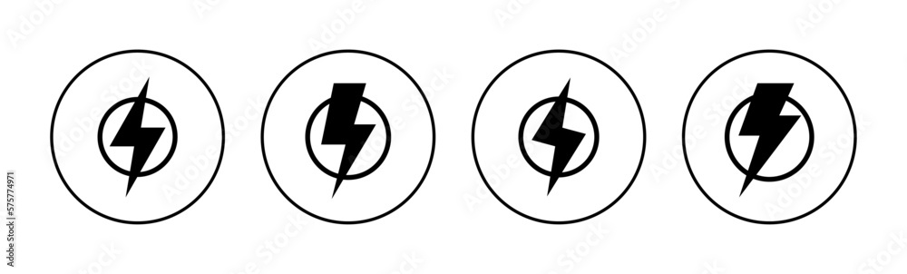 Lightning icon vector for web and mobile app. electric sign and symbol. power icon. energy sign Lightning icon vector for web and mobile app. electric sign and symbol. power icon. energy sign