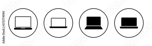 Laptop icon vector for web and mobile app. computer sign and symbol