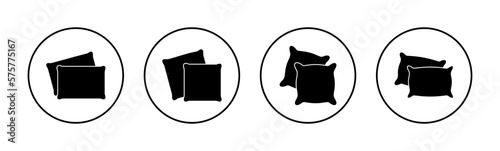 Pillow icon vector for web and mobile app. Pillow sign and symbol. Comfortable fluffy pillow