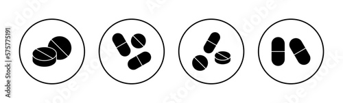 Pills icon vector for web and mobile app. capsule icon. Drug sign and symbol
