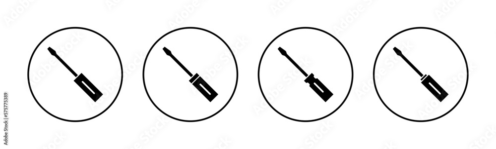 Screwdriver icon vector for web and mobile app. tools sign and symbol Screwdriver icon vector for web and mobile app. tools sign and symbol