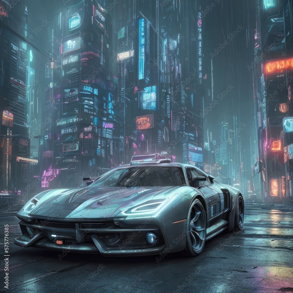 Futuristic Car - Cyberpunk Car - Sport - Race