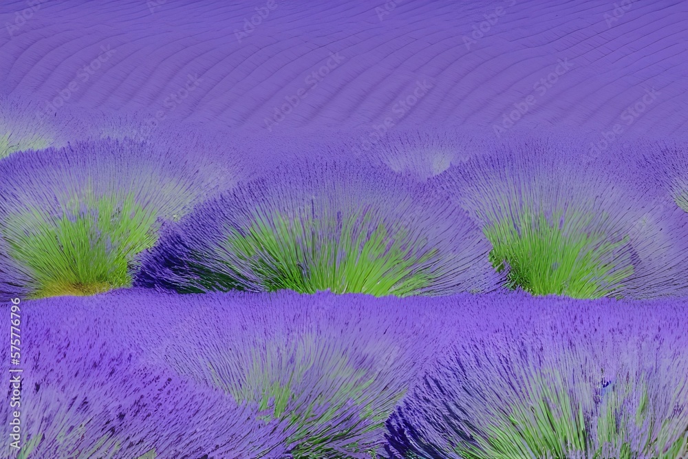 Obraz premium splendidly colored lavender fields - generative ai