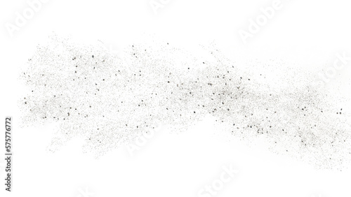 flying debris with dust, isolated on transparent background photo