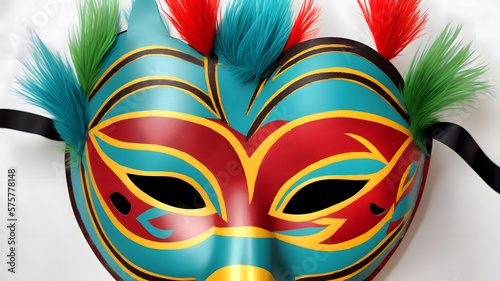 Preciosas y Coloridas Máscaras de Carnaval, IA Generativa