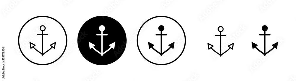 Anchor icon vector illustration. Anchor sign and symbol. Anchor marine icon. Anchor icon vector illustration. Anchor sign and symbol. Anchor marine icon.