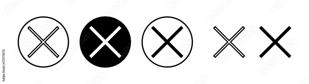 Close icon vector illustration. Delete sign and symbol. cross sign Close icon vector illustration. Delete sign and symbol. cross sign