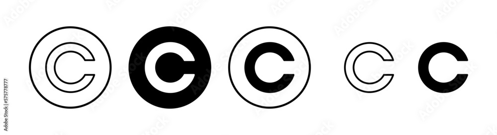 Copyright icon vector illustration. copyright sign and symbol Copyright icon vector illustration. copyright sign and symbol