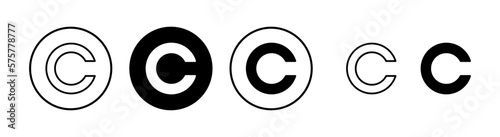 Copyright icon vector illustration. copyright sign and symbol