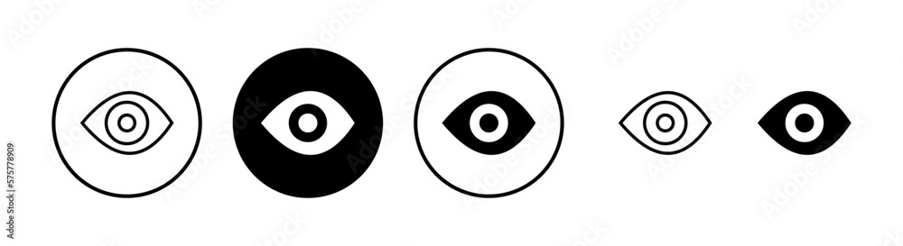 Eye icon vector illustration. Eye sign and symbol. Look and Vision icon. Eye icon vector illustration. Eye sign and symbol. Look and Vision icon.