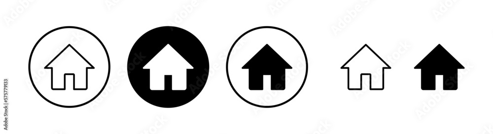 Home icon vector illustration. House sign and symbol Home icon vector illustration. House sign and symbol