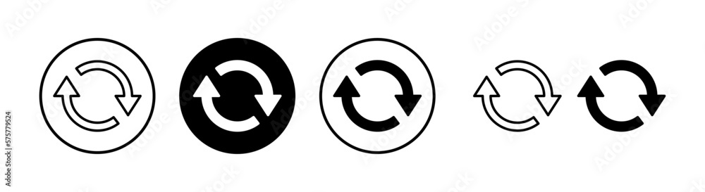 Refresh icon vector illustration. Reload sign and symbol. Update icon. Refresh icon vector illustration. Reload sign and symbol. Update icon.