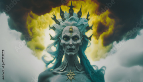 Hel god of Darkness - German Mythologies - Generative AI