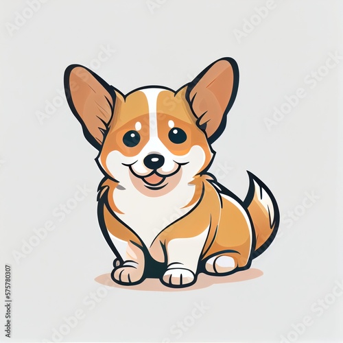 cute dog cartoon pet baby for kids, GENERATIVE AI