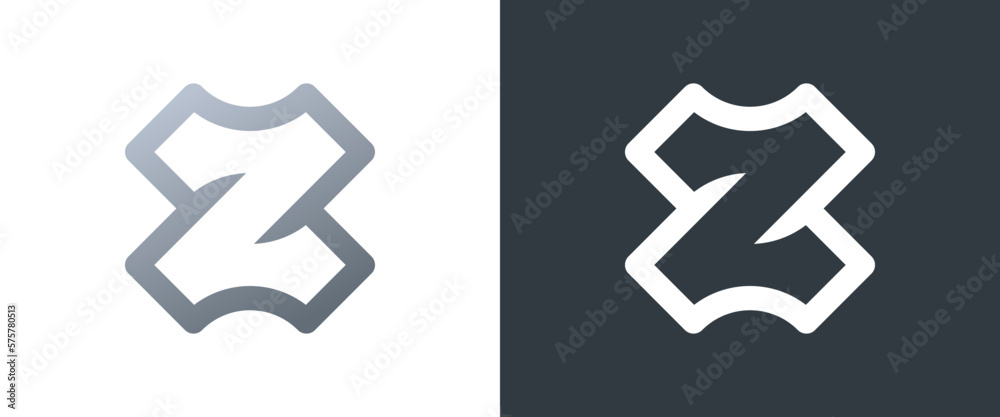 Modern Letter Z Logo - obrazy, fototapety, plakaty 