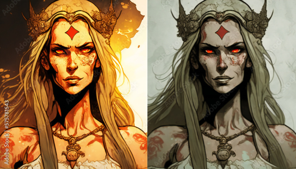 Hel god of Darkness - German Mythologies - Generative AI Hel god of Darkness - German Mythologies - Generative AI