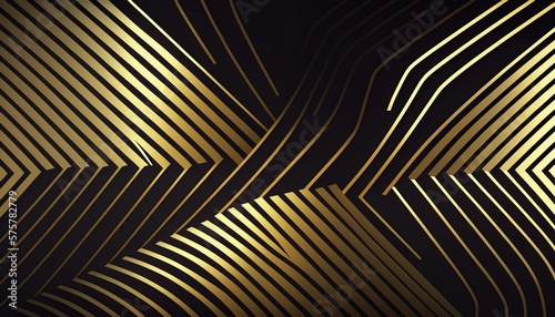 Texture pattern, black and gold colors with golden veins. AI generative.
