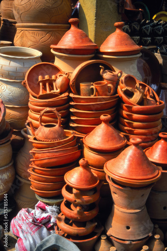 Tagine cookers and other pottery