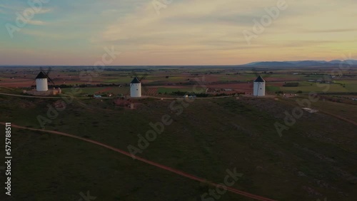 Windmills. These iconic towers over their skylines of la Mancha. 
