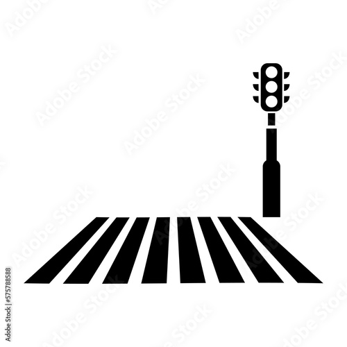 pedestrian crossing icon vector illustration on white background..eps photo