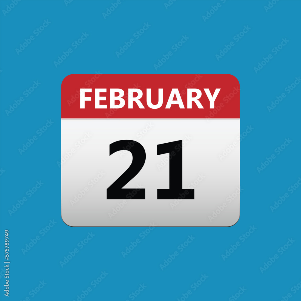 February 21 Concept Design. Vector Illustration. February 21 Concept Design. Vector Illustration.
