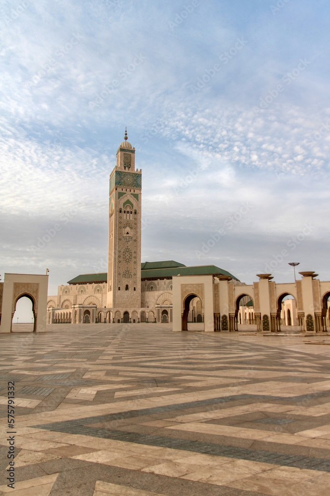Exterior of Hassan II Mosque in Casablanca Morocco