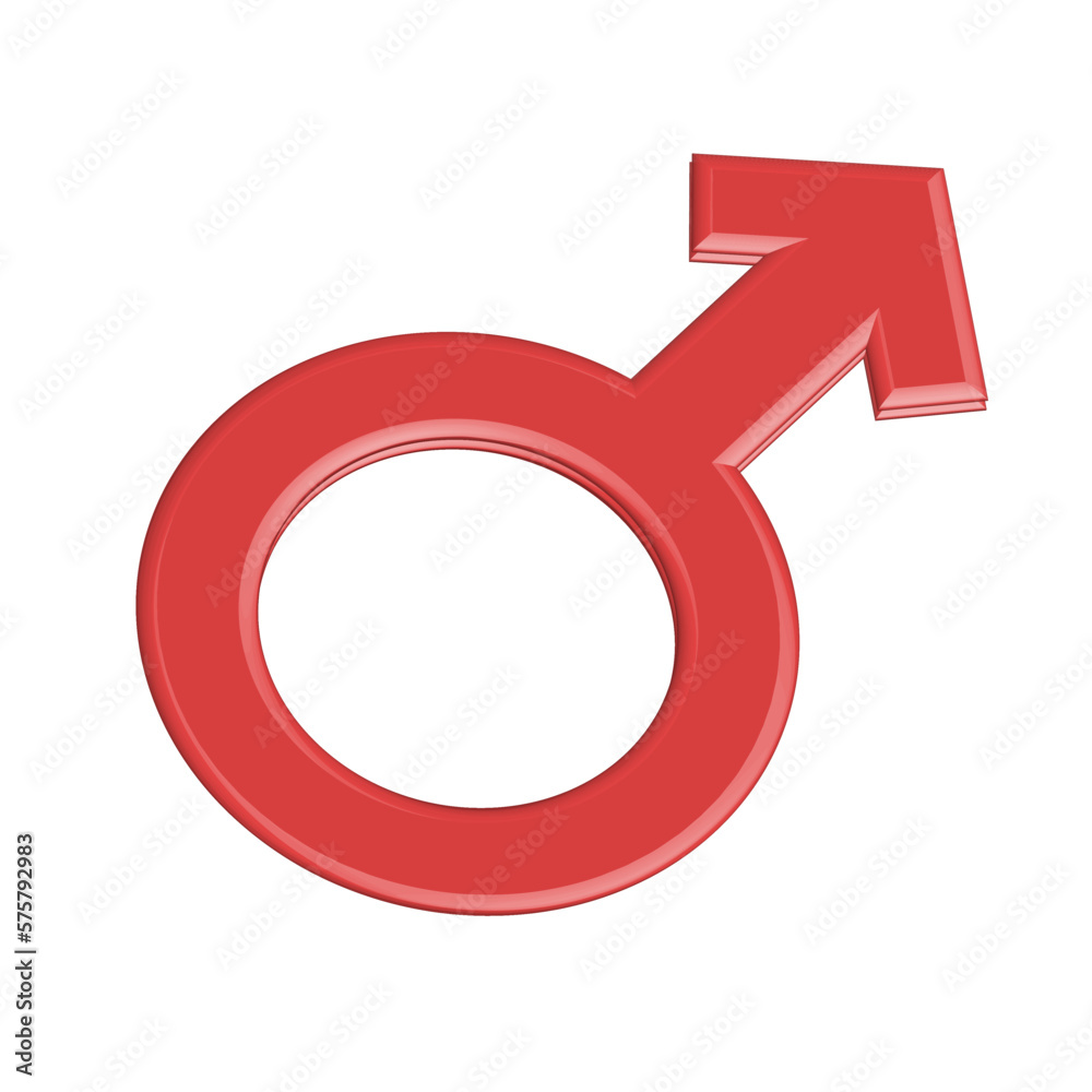 Male icon 3D realistic vector Male icon 3D realistic vector
