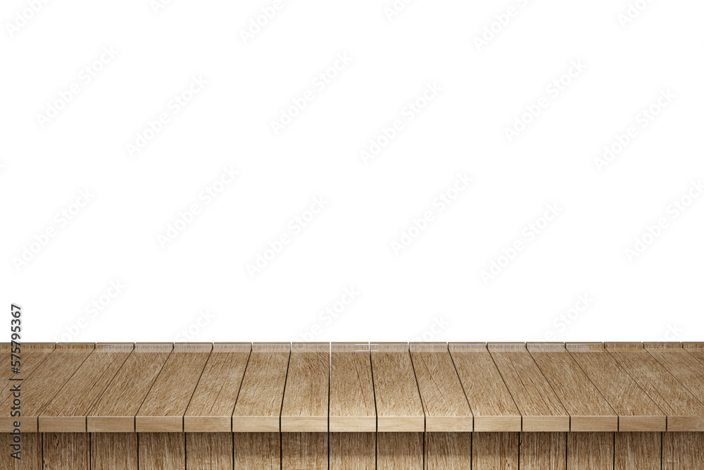 Wooden table, wood table top front view 3d render isolated Wooden table, wood table top front view 3d render isolated