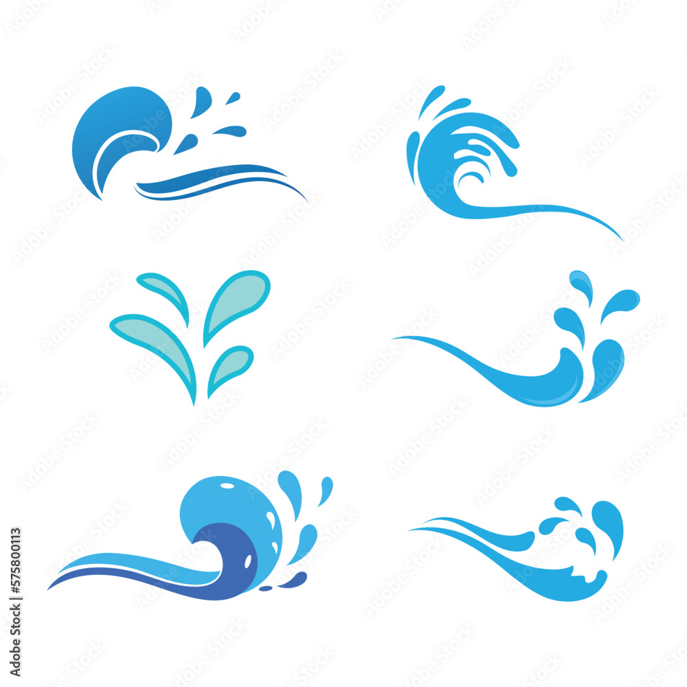 Water wave Logo vector and symbol Template Water wave Logo vector and symbol Template
