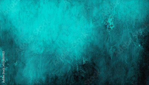 Textured turquoise background, water surf painting style, minimalist painting, abstract art, (smoke), highly detailed painting, banner, created with generative AI technology.